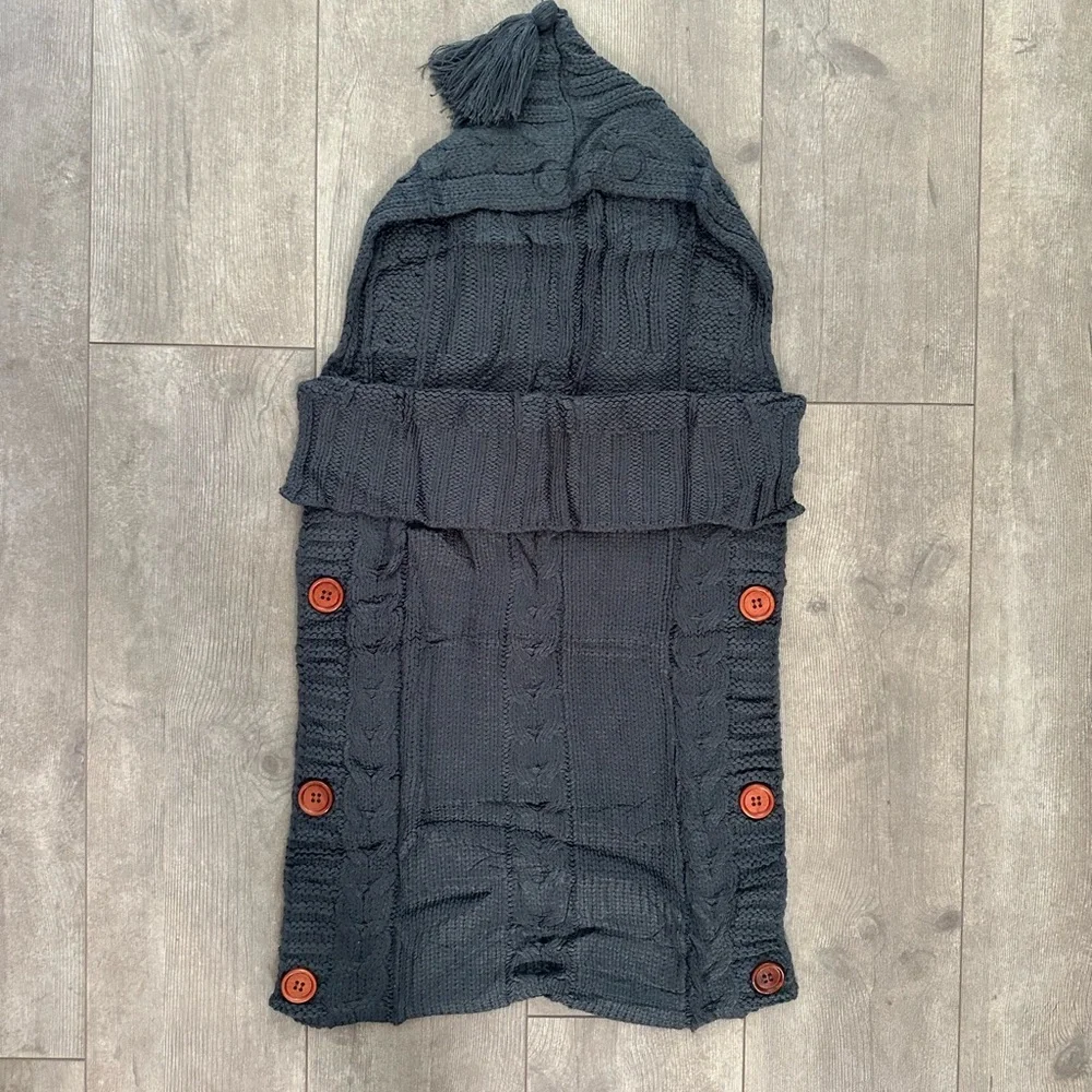 New Boutique Knit Baby Hooded Swaddling Blanket